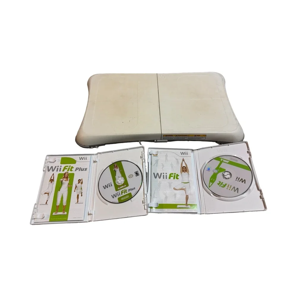 Nintendo Wii Balance Board Bundle with Wii Fit and Wii Fit Plus Games